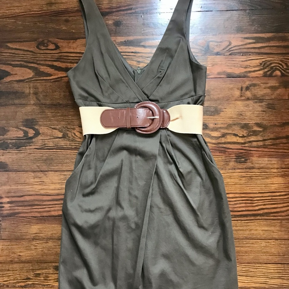 DONATED Olive mini dress